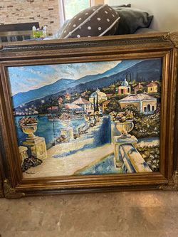 Belagio Italy paintings two