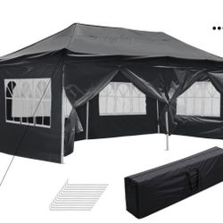 Canopy 10x20 Pop Up Canopy with 4 Sidewalls,Waterproof Party Tent Outdoor Event Shelter Sun Shade Protable Tent for Parties Beach Camping Commercial I