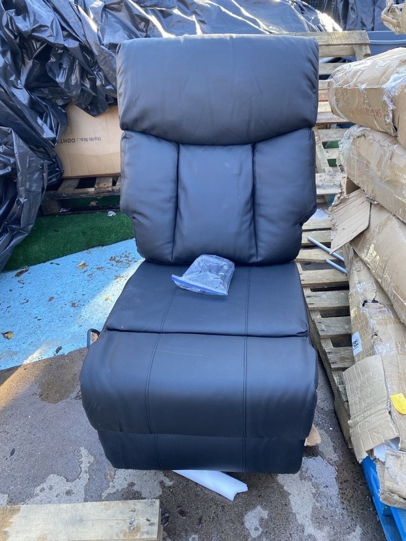 Faux leather black recliner no arms