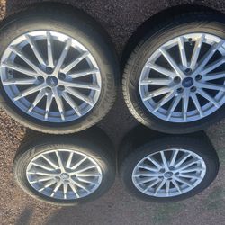 225 50 17 Like New Set Tires With Rims Ford Focus Fuzion Cmax 5x108 Tires Have Almost New Tread Left 