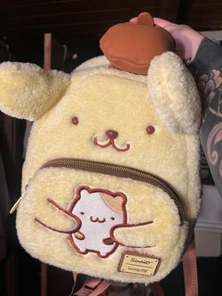 SANRIOxLOUNGEFLY PomPom fuzzy backpack