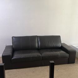 Ikea KIVIK  Leather Sofa