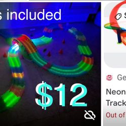 $12 For All Magic Tracks & Car batteries included glow In The Dark  more the 300 pieces
