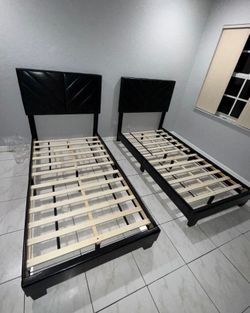 NEW BED FRAME TWIN SIZE BLACK OR WHITE 