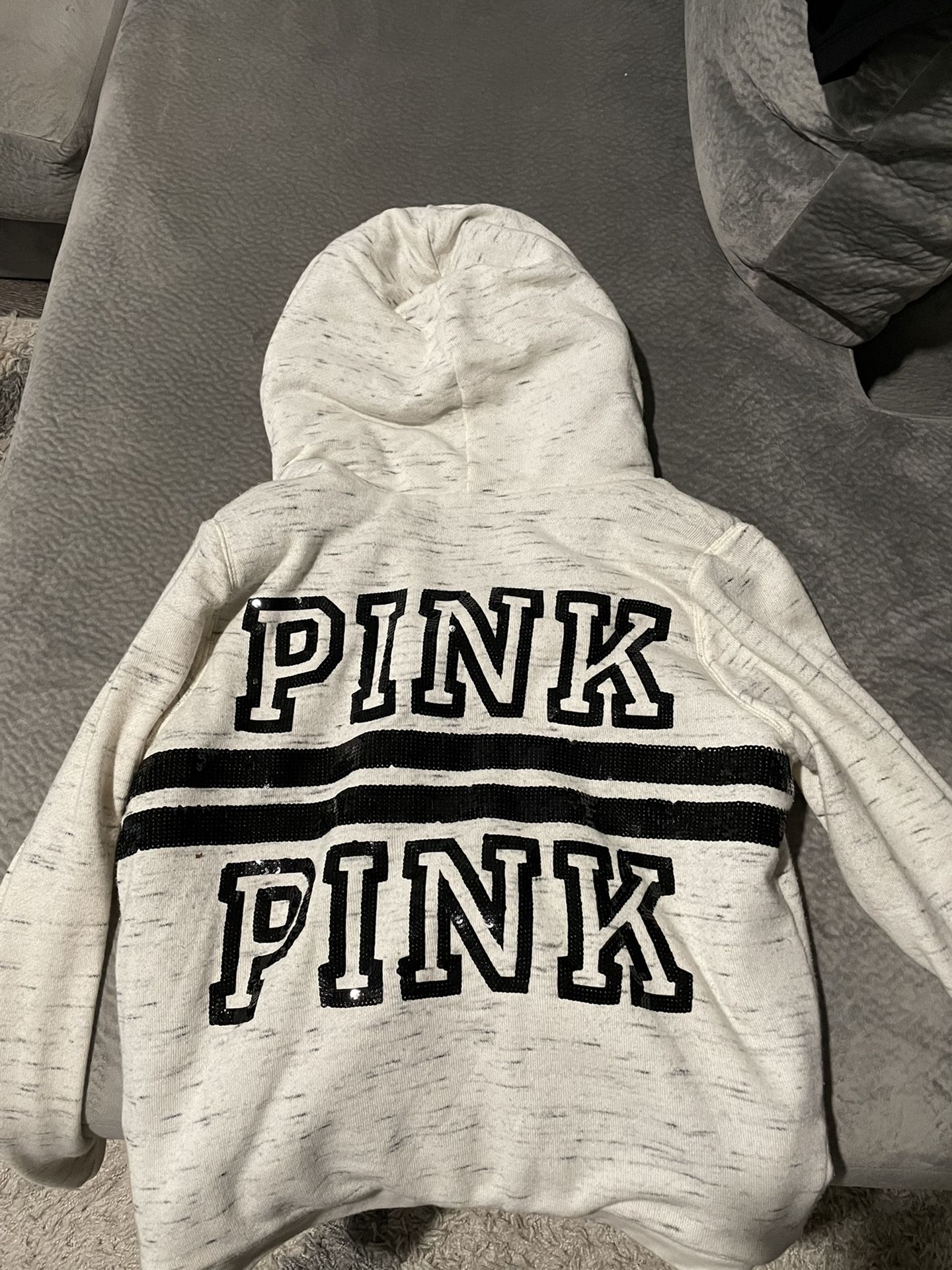 Fur Lined Pink Hoodie Size Large Op