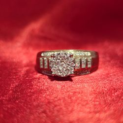 10k Yellow Gold Diamond Round Baguette Ring 0.50 ctw