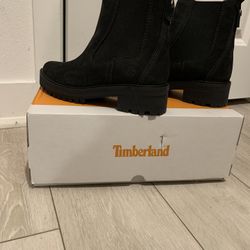 Timberland Courmayeur Valley Chelsea Black Nubuck Size 6 Women’s