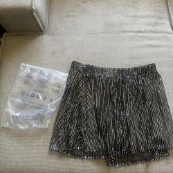 Black Sequin Shorts