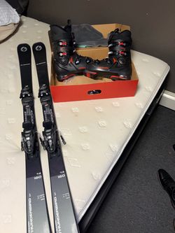 Blizzard skis and Atomic Magna 90x boots