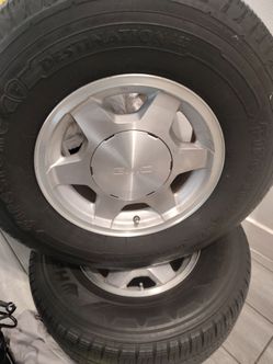 Full set GMC rims and tires