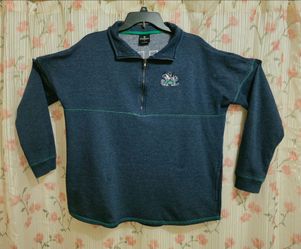 Colosseum Notre Dame NICE 1/4 Zip Sweatshirt Embroidered Spell Out Women's