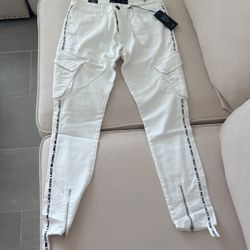 Man White Fashion Jeans Size 31 