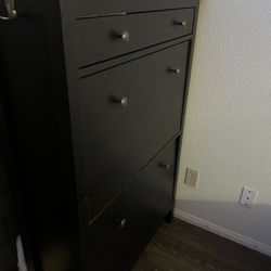IKEA Black Shoe Cabinet 