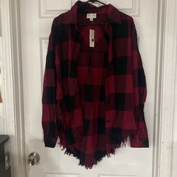 Women’s medium Frayed Pendleton