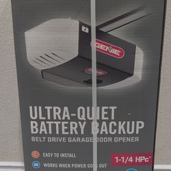 Genie 1-1/4HP Belt Drive Garage Door Opener with Battery Back Up - New