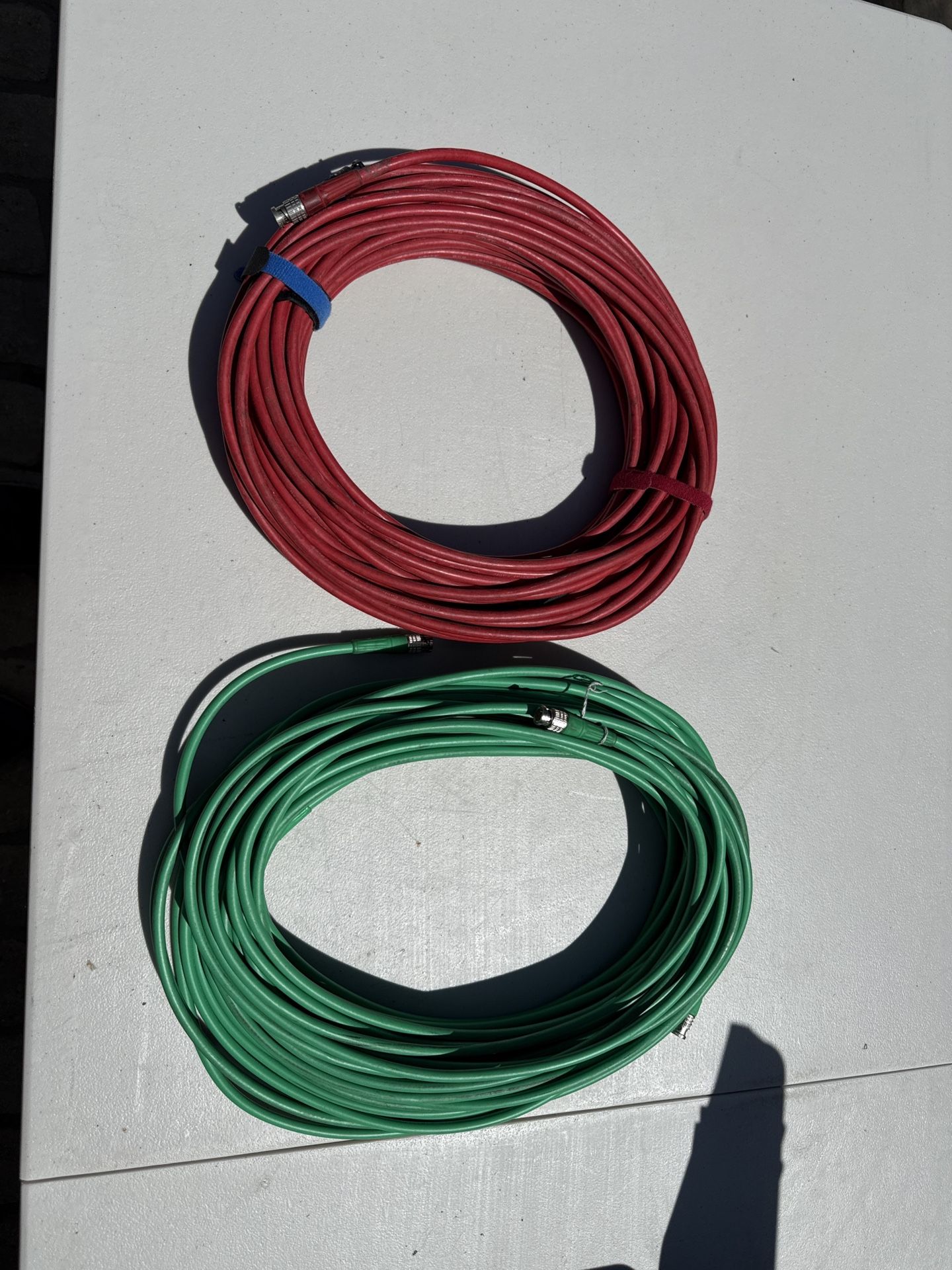 Pro SDI Video Cables – Red & Green – BNC – Heavy Duty (~50ft)