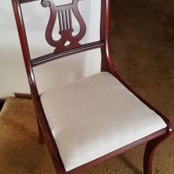Chair, Mahogany Lyre Harp back