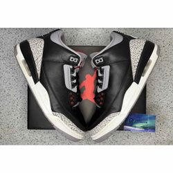 Jordan 3 Black Cement 10 Men 