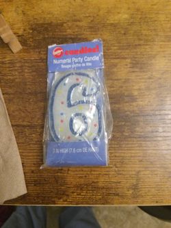 Numeral 6 Party Candle 