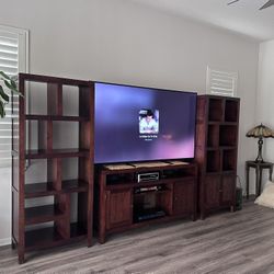 Book Cases and Tv Console Table Set