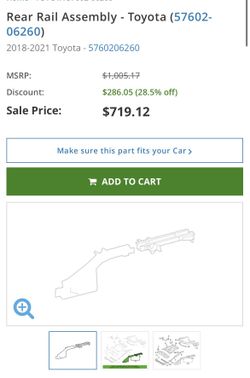 Toyota Rear Rail Assembly