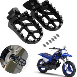AnXin Motorcycle Foot Pegs Footpeg Pedals FootRest for PW50 1981-2023 PW80 1983-2006 Pit Dirt Bike Black

