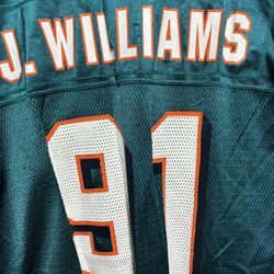 Jay Williams NFL Miami Dolphins On Field Reebok Jersey, Men’s Size XL, NWT