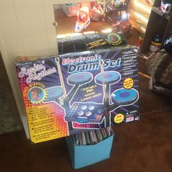 Vintage Toy Drum Set Electronic Rockin Rhythm’s