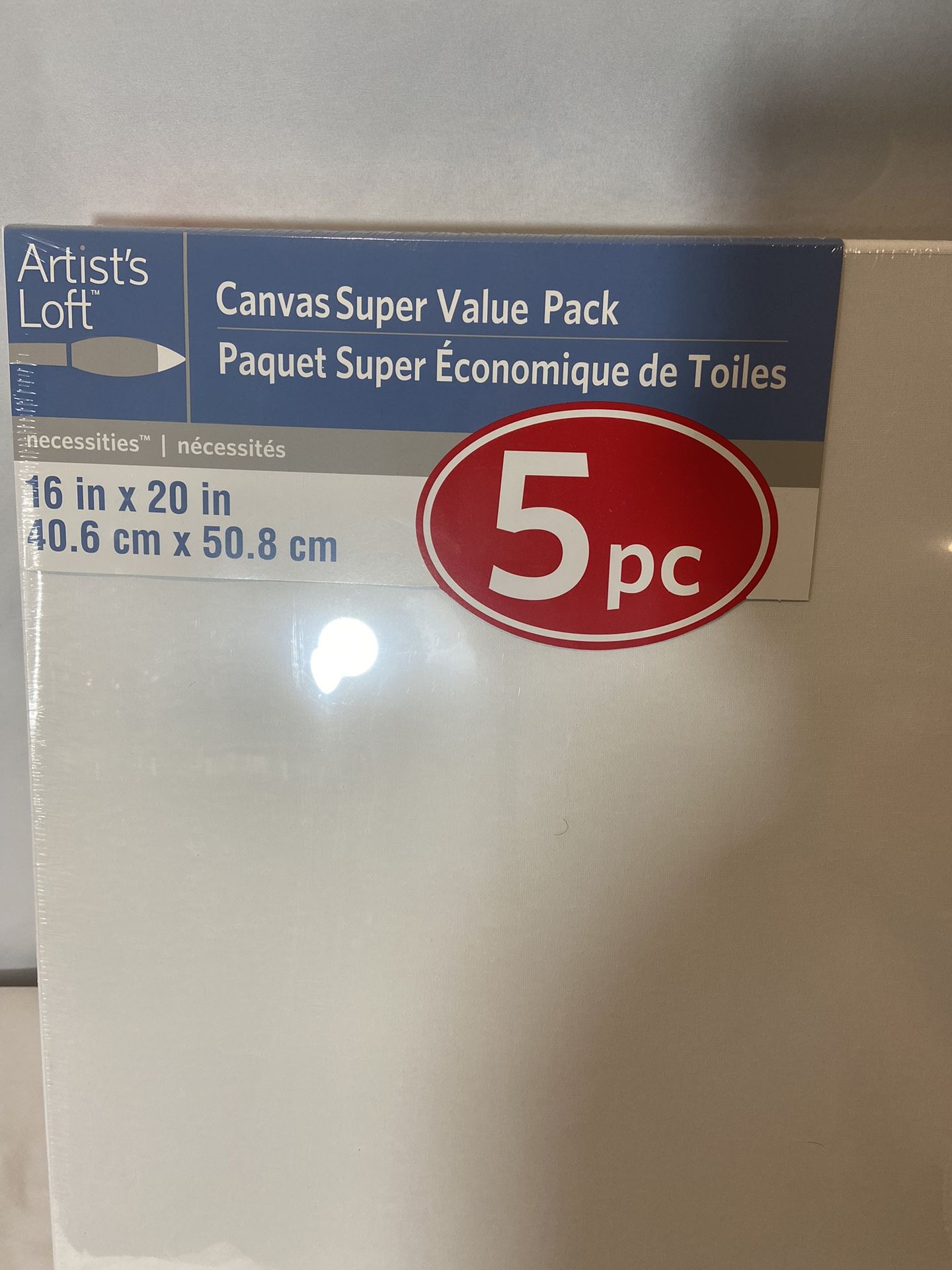 Artist’s Loft Canvas Super Value Pack 16x20 Inch, 5 Piece