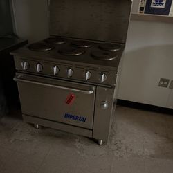 Imperial Range Pro Series IR-6-E-C 36" Electric Range with 6 Round Plates and Convection Oven - 240V, 3 Phase