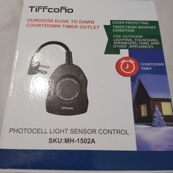 Tiffcofio Outdoor Dusk To Dawn Countdown Timer Outlet 
