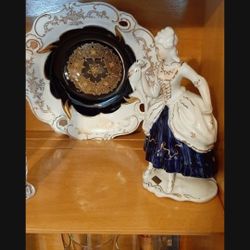 Vintage Glazed Lady Bird Johnson  China Figurine.