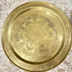 Moroccan Pure Brass Serving Tray
