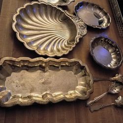 Assorted Silver Plate Dinnerware And Spoons