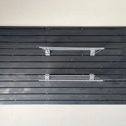 Slat Wall Metal Wire Adjustable Shelves Wall Mount Heavy Duty 2 Pack