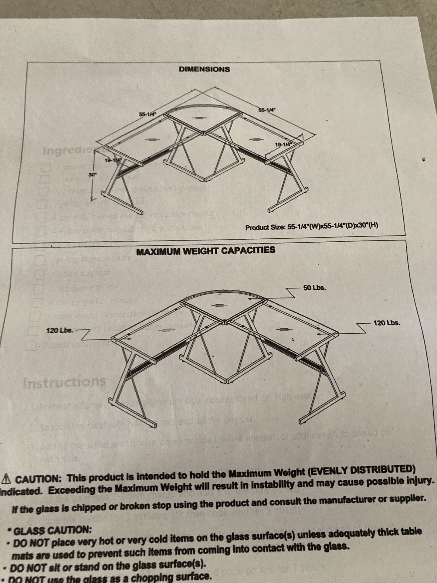 Desk Black Iron And Glass
