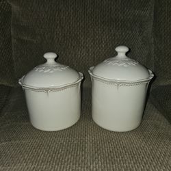 Set De 2 Caniester De Cerámica 