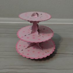 pink cupcake stand