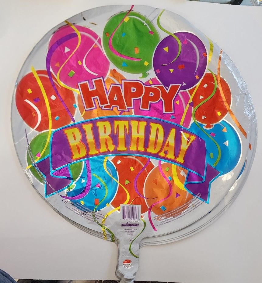 18 Inch Mylar Happy Birthday Baloons