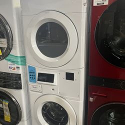 WHIRLPOOL COMMERCIAL STACKED WASHER AND DRYER ELECTRIC DRYER 