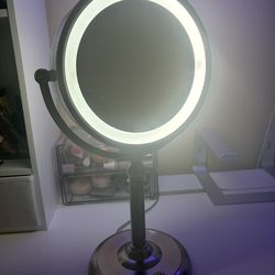 Double sided LED Vanity Mirror with 6x Magnification