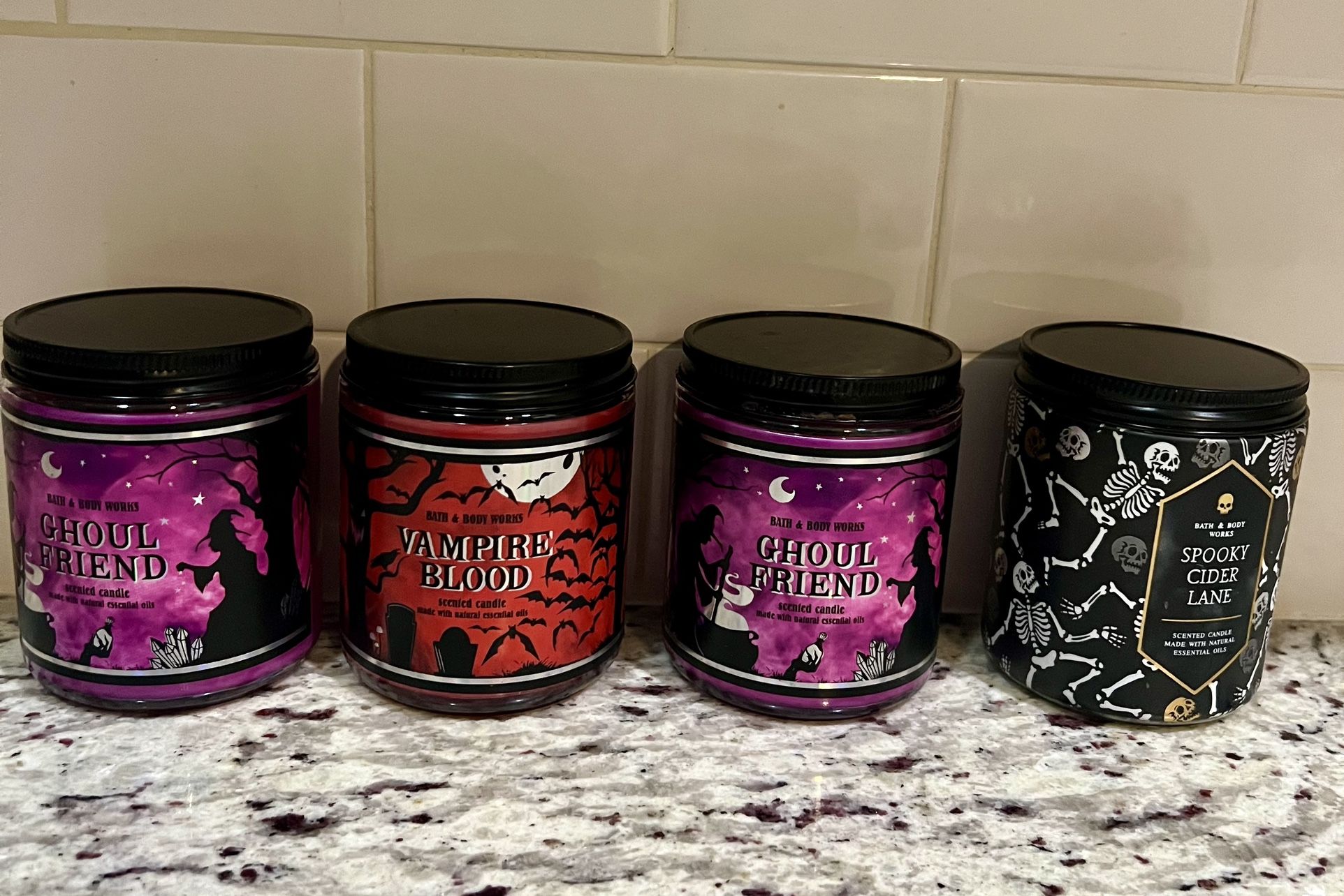 4 bath & Body Works Halloween candles