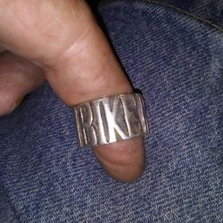 925 .big Biker Ring .size. 11