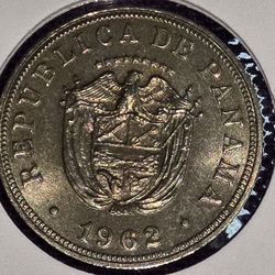 1962 Panama 5 Centimos Coin