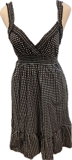 So Wear It Declare It Women's Navy and White Polka Dot SunDress