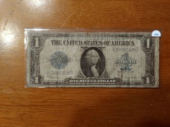 Large 1923 $1 Silver Certificate Blue Seal