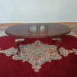 Queen Anne Wood Coffee Table 46"x27"