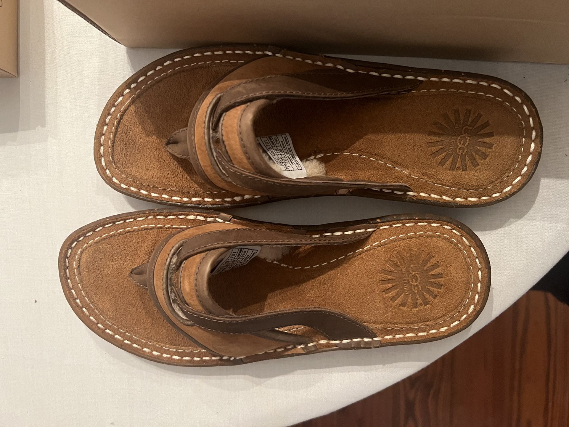 New Ugg Brown Sandals Beautiful Size 7