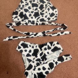 New Medium Cow Bikini Festival Rave Outfit 