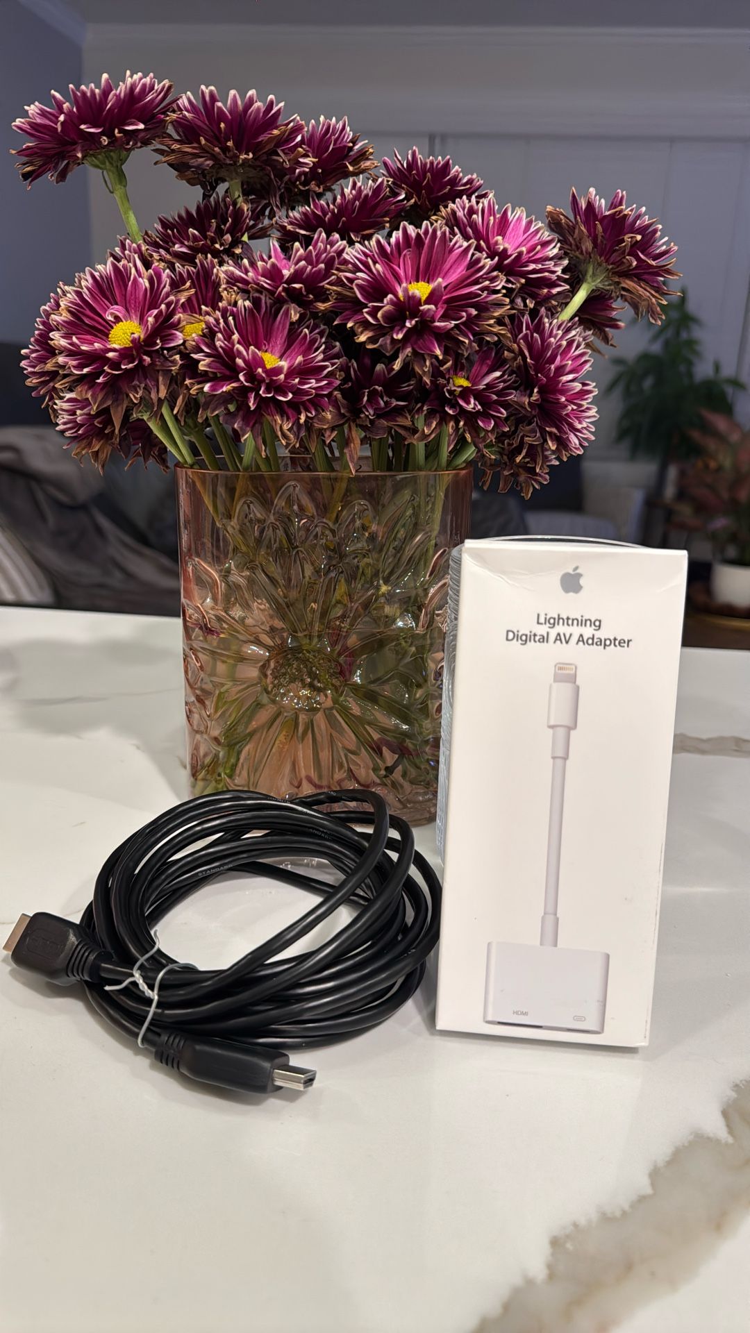 Apple Lightning Digital AV Adapter & 12 Foot HDMI Cord